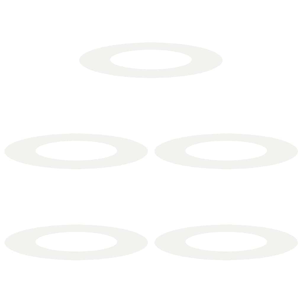 Flache Baumringe 5 pcs Weiß Ø40 / 70 cm Stahl